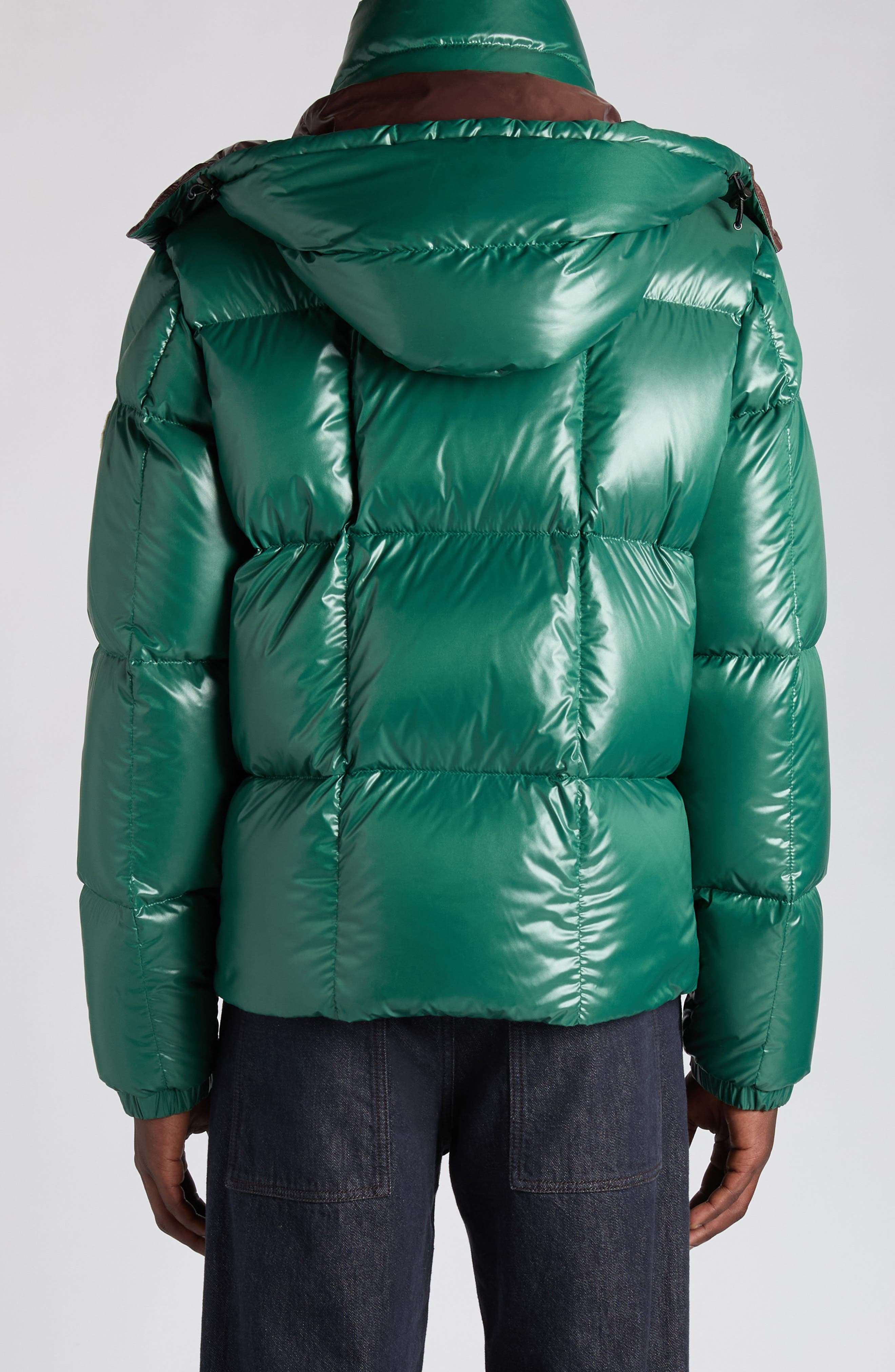 Moncler Parana Down Jacket with Removable Hood in Bistro Green at Nordstrom - 3