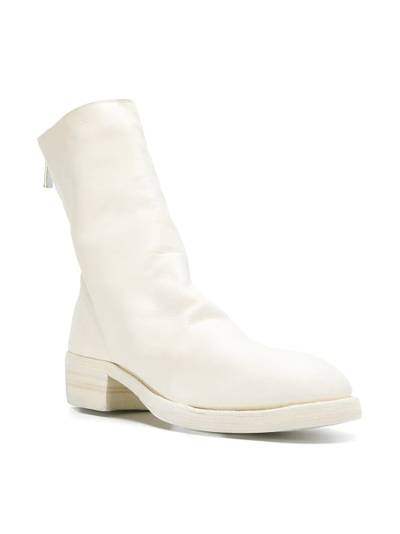 Guidi zipped block-heel ankle boots outlook