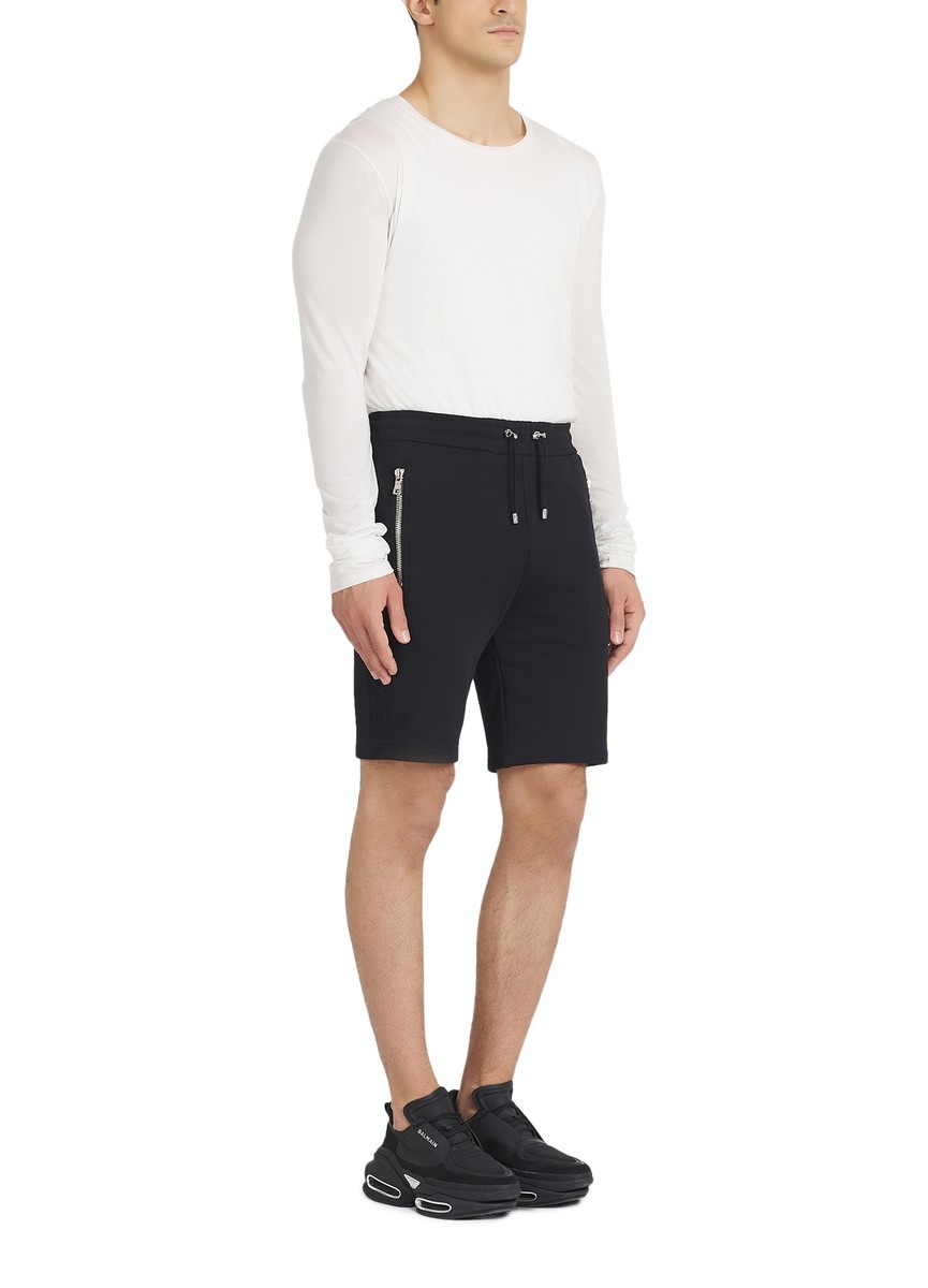 Cotton shorts with embossed Balmain logo - 7