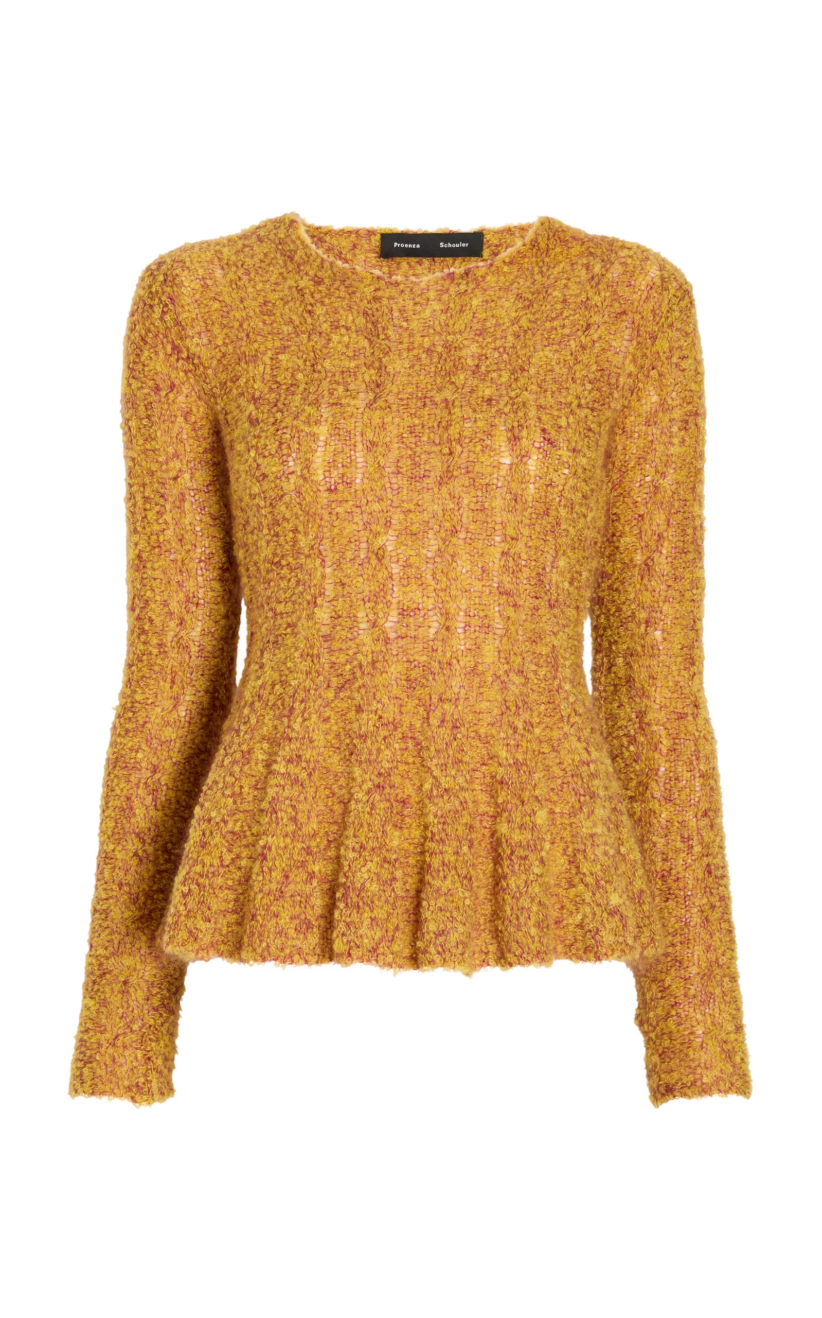 Joelle Long Sleeve Mohair-Blend Top burgundy - 1