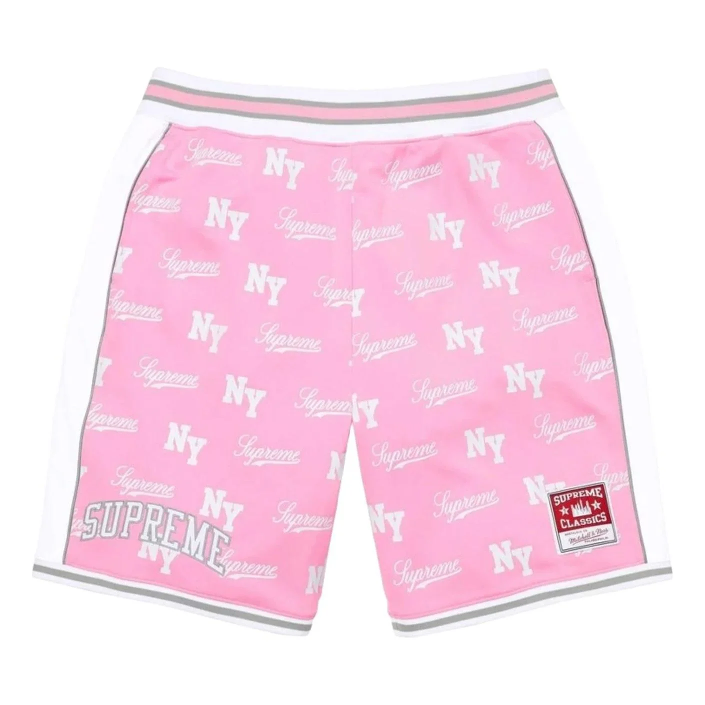 Supreme x Mitchell & Ness SS26 Monogram Basketball Short 'Pink' SUP-SS26-221-PNK - 1