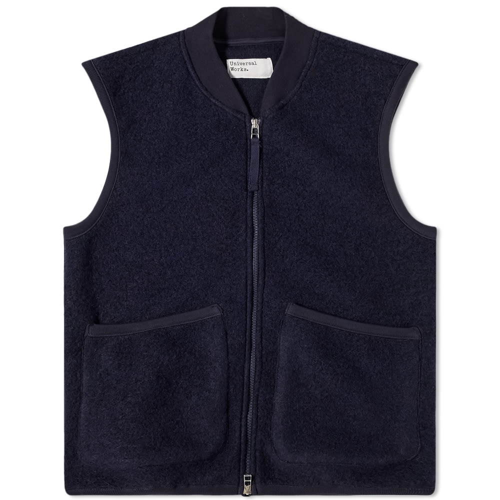 Universal Works Wool Fleece Zip Waistcoat - 1