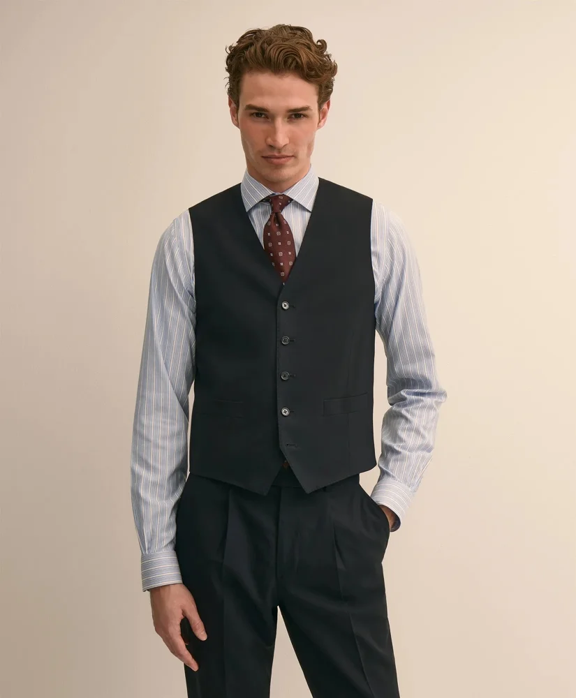 Brooks Brothers Explorer Collection Slim Fit Wool Single-Pleat Suit Pants - 1