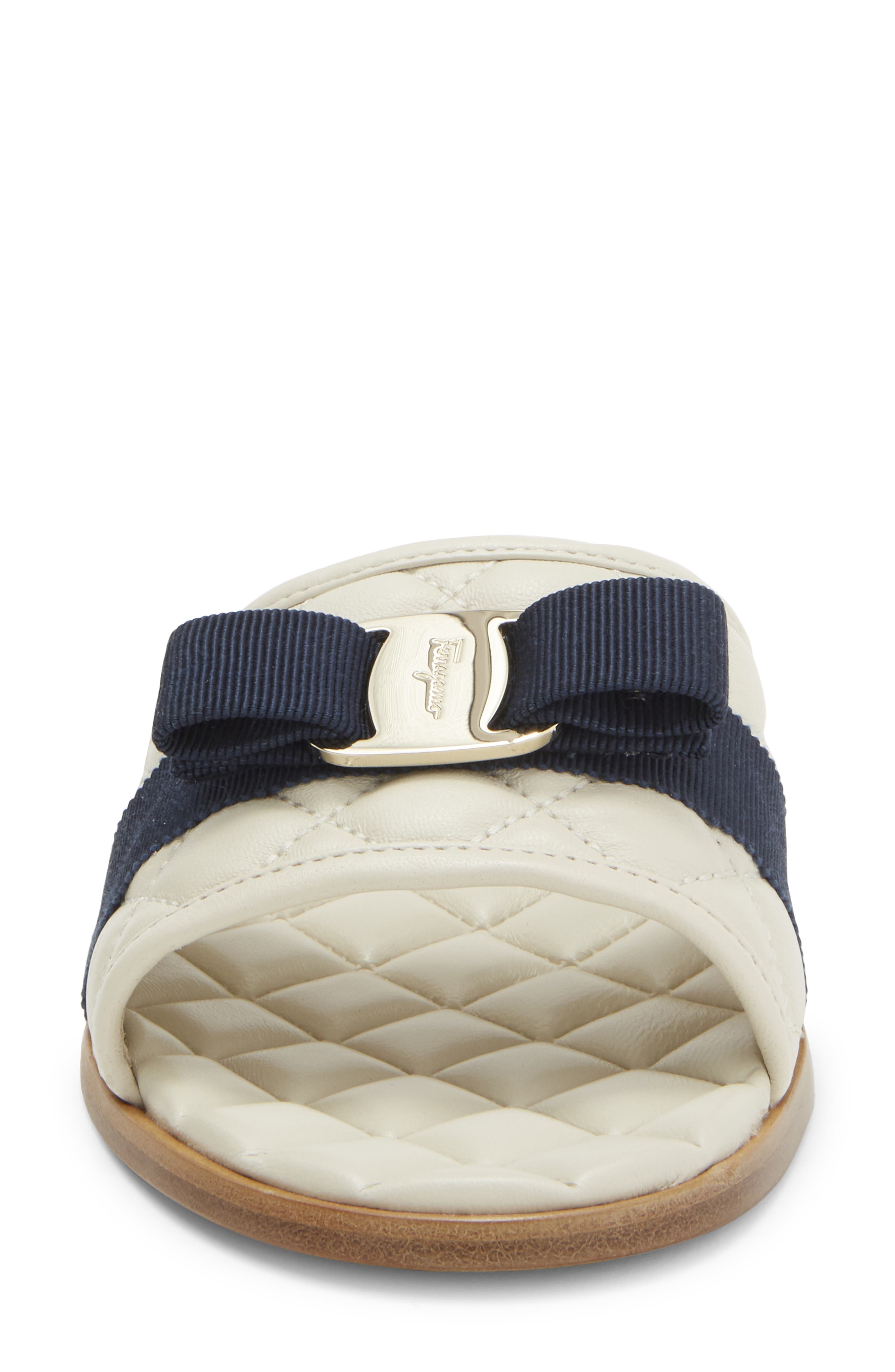 Vara Bow Quilted Slide Sandal - 4