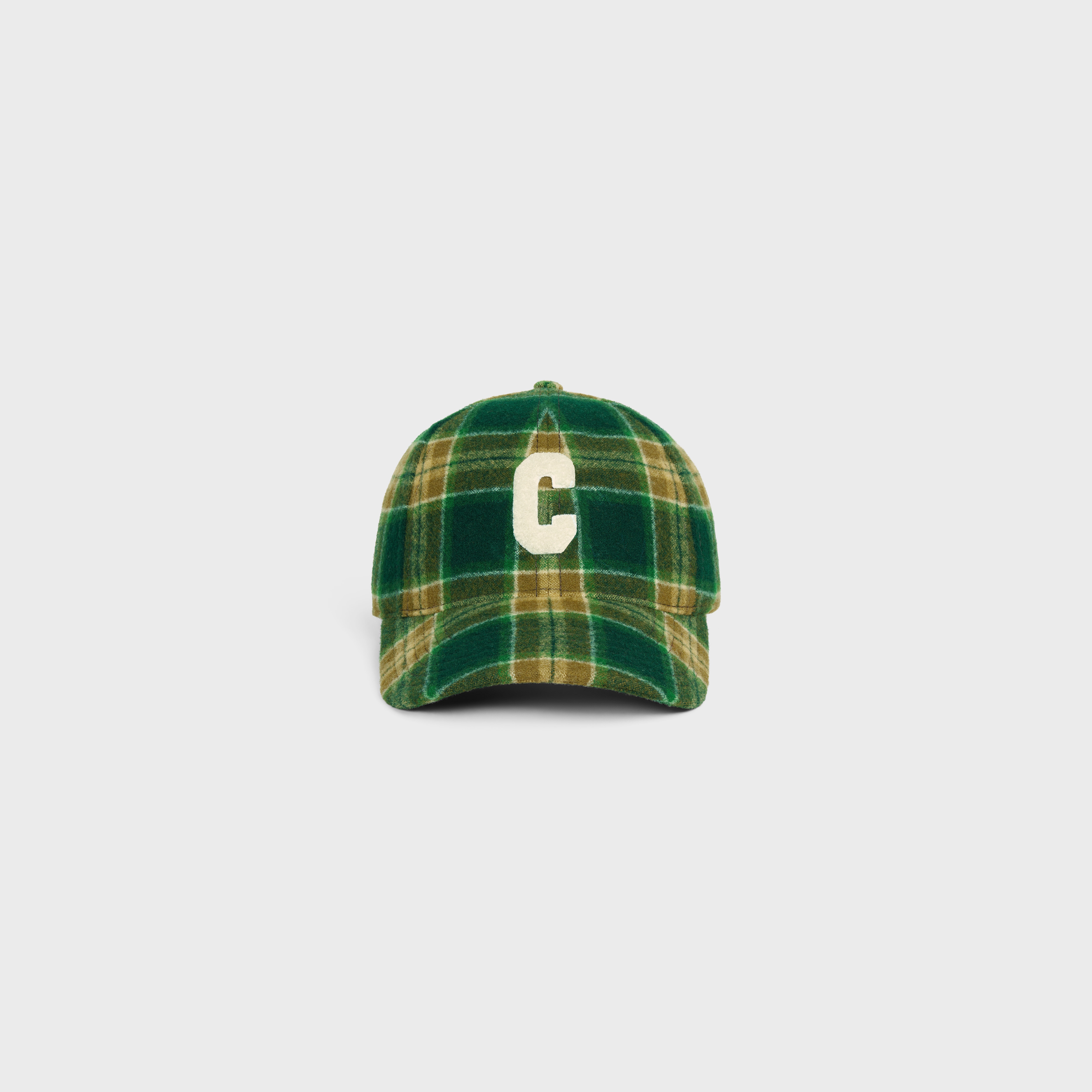 INITIAL SNAPBACK CAP IN CHECKED WOOL - 2
