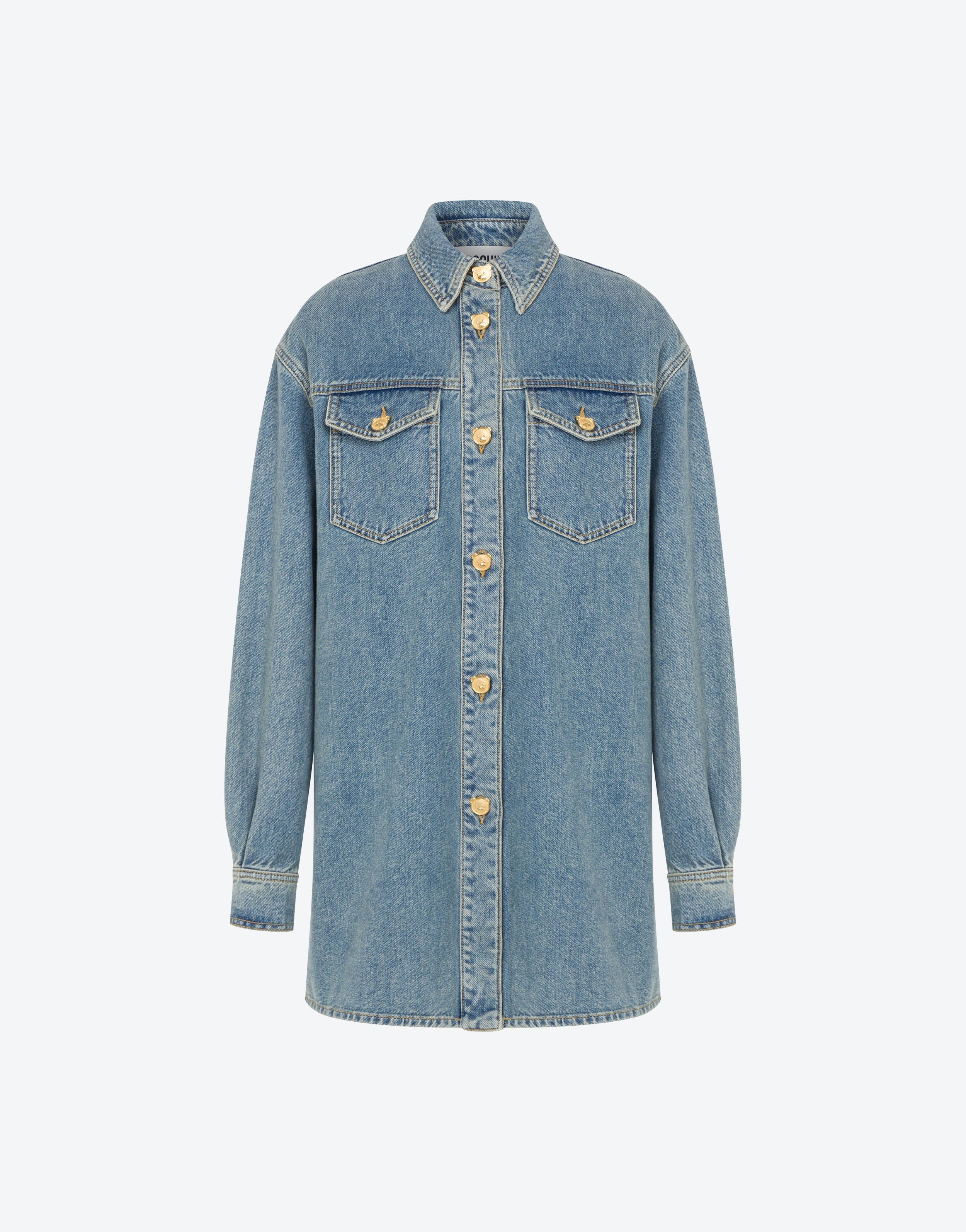 TEDDY BUTTONS BLUE DENIM SHIRT - 1