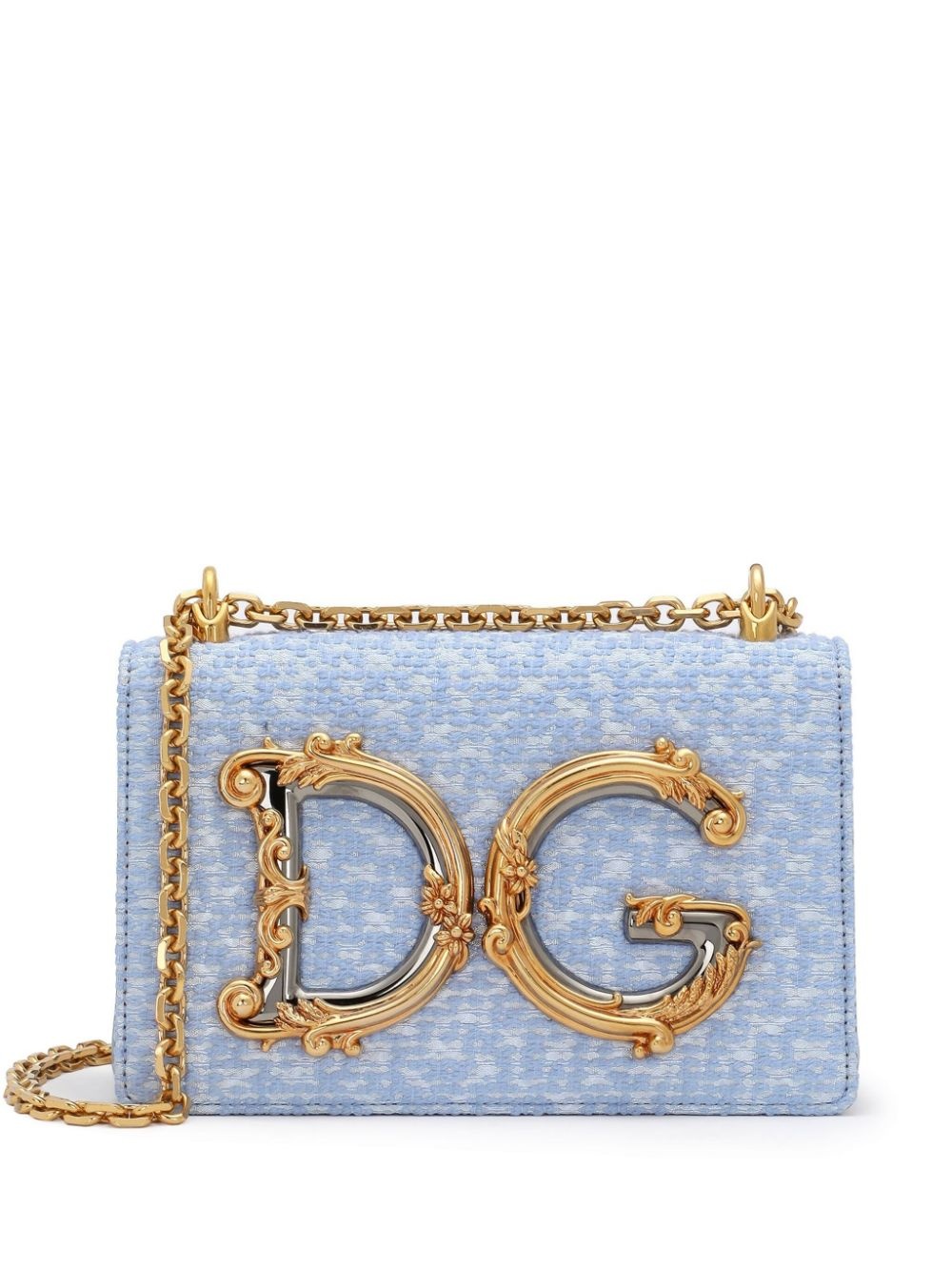 logo plaque bouclÃ© cross body bag - 1