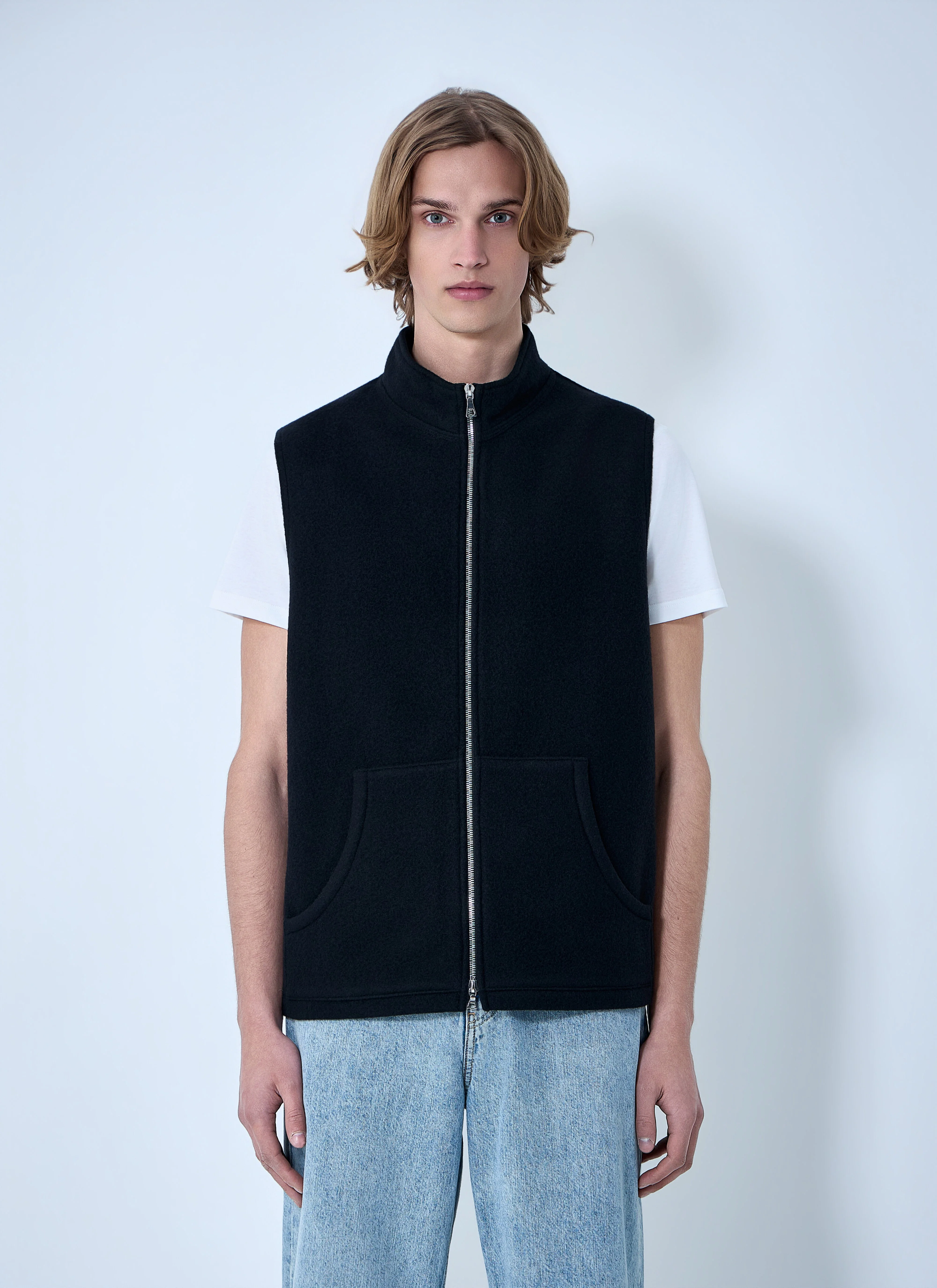 High-Neck Zip Vest - 1