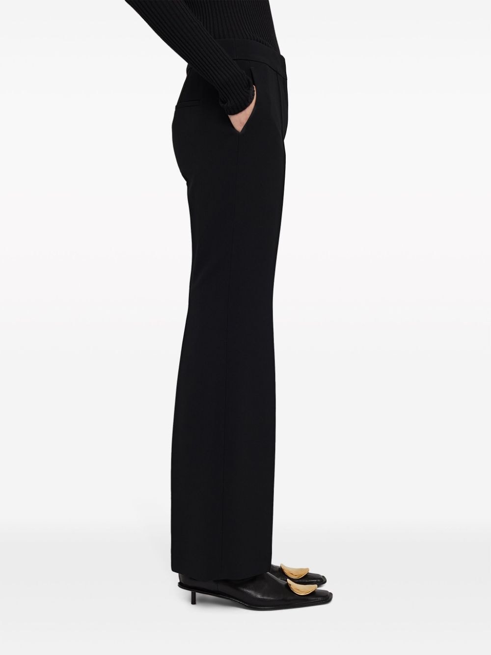low-waist flared trousers - 3
