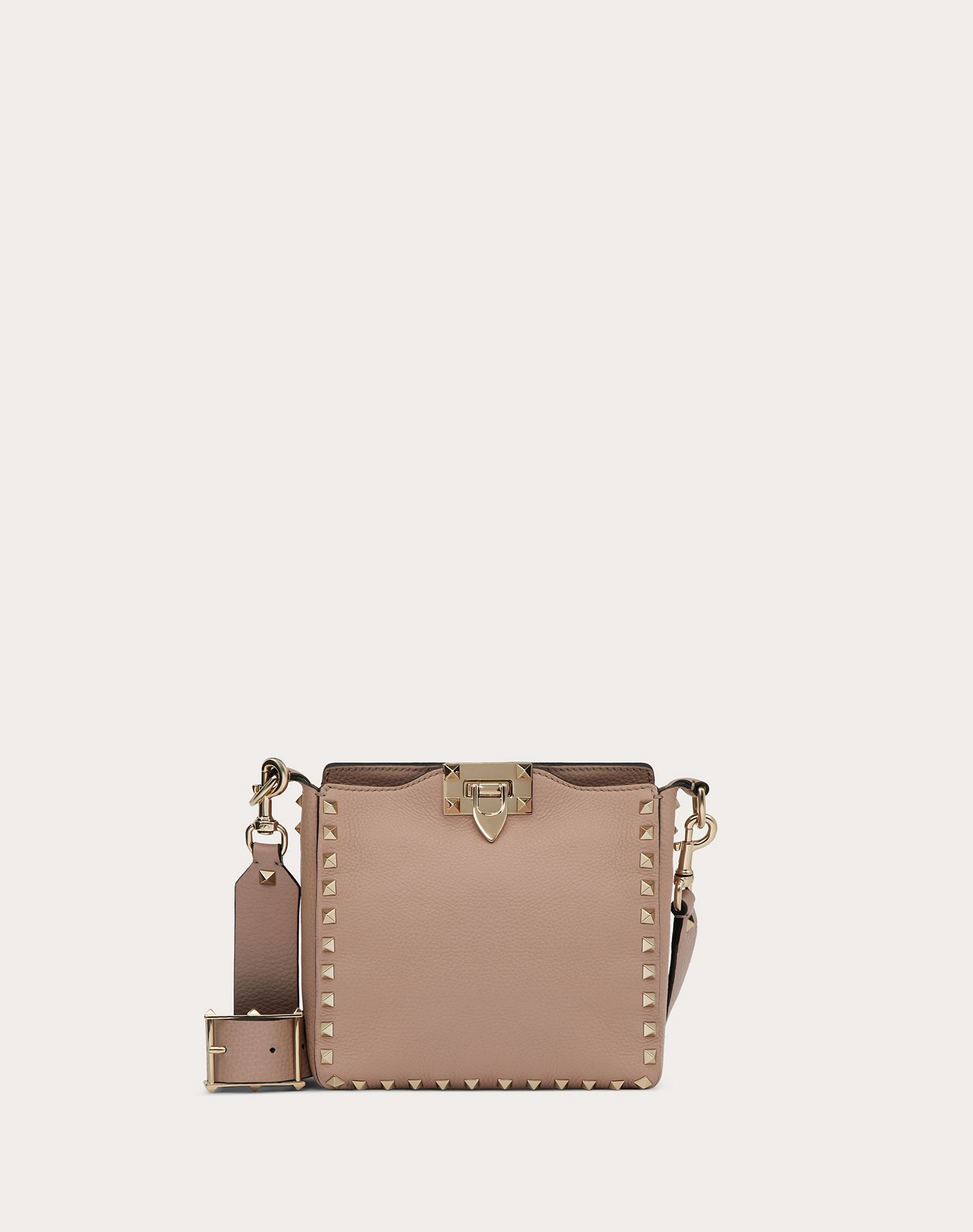 Mini Rockstud Grainy Calfskin Hobo Bag - 1