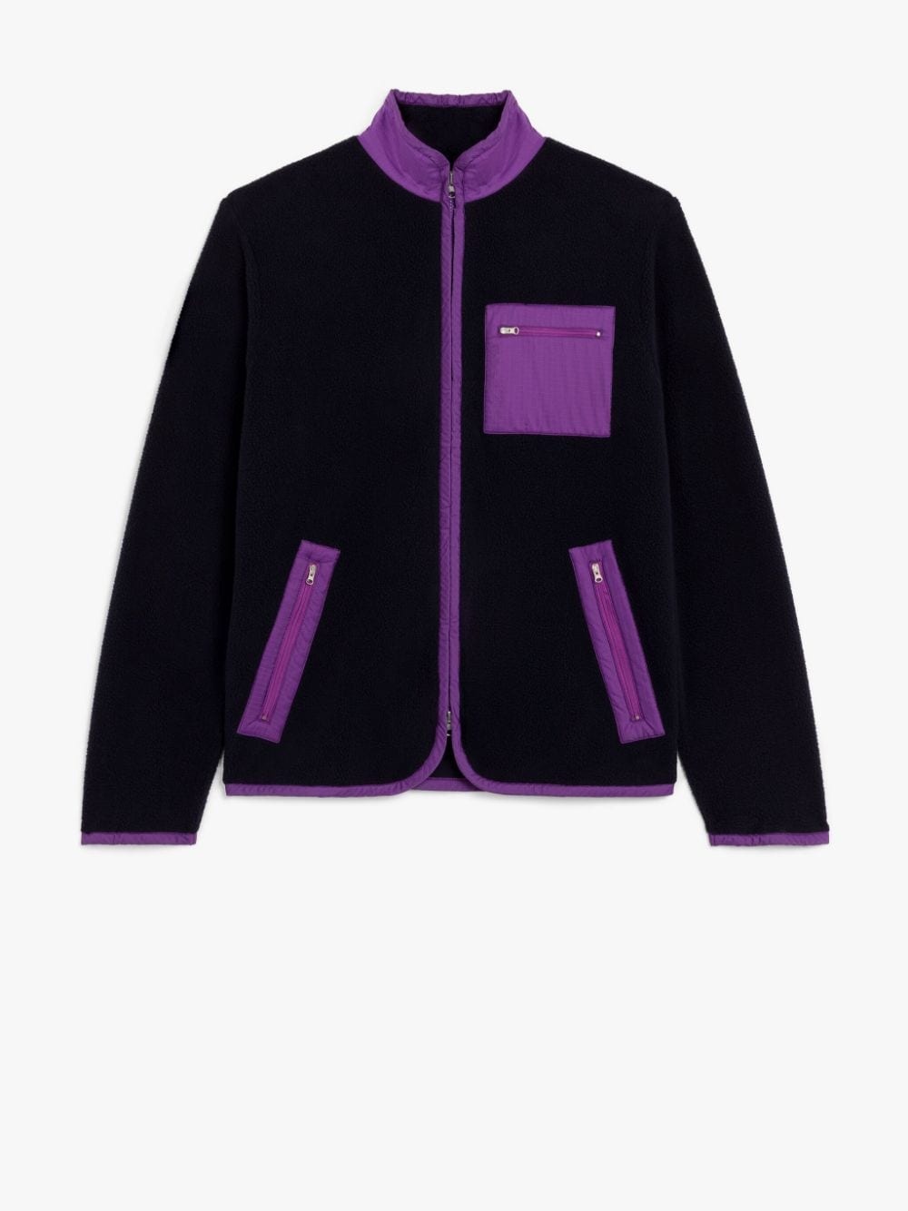 PURPLE & NAVY ZIP-UP FLEECE JACKET - 1
