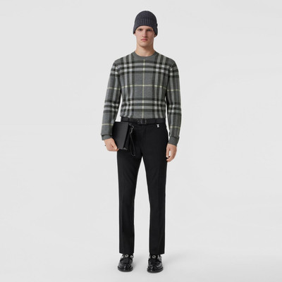 Burberry Check Wool Silk Jacquard Sweater outlook