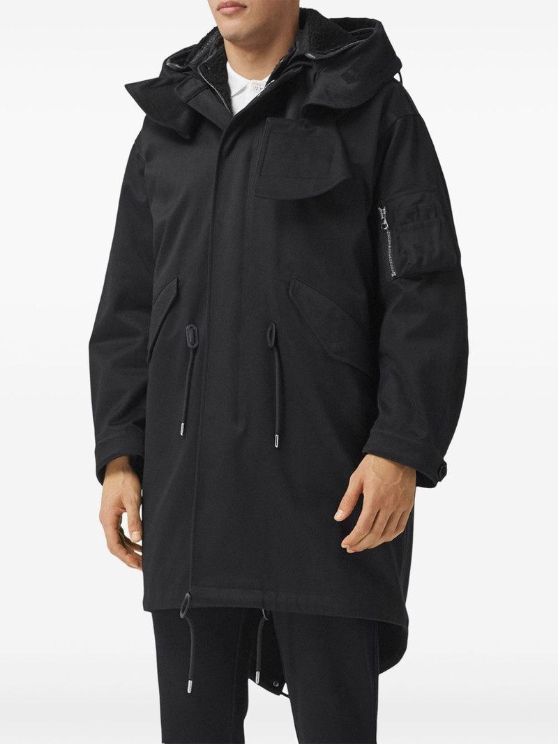 logo-print parka coat 3