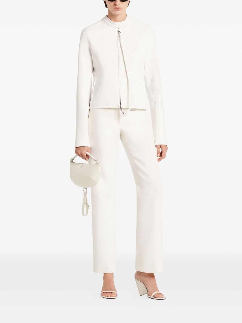 City zip-front cropped jacket - 2
