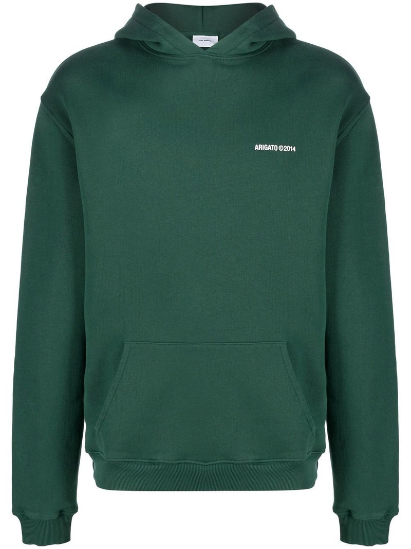 logo-print organic cotton hoodie 1