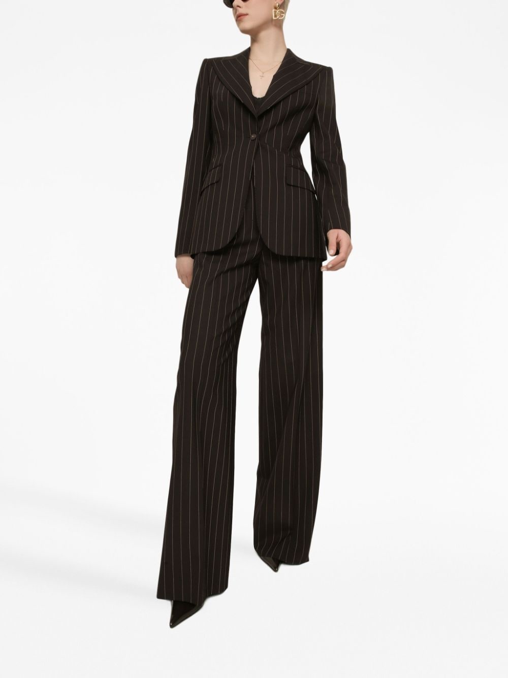 single-breasted striped blazer - 3