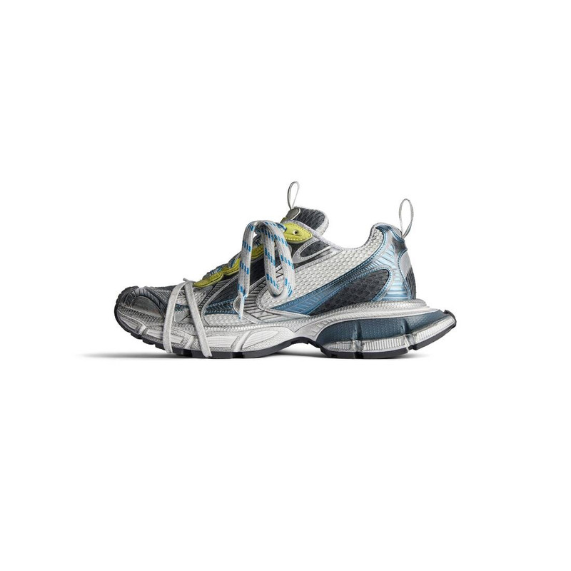 BALENCIAGA Men's 3xl Sneaker  in White/blue/yellow outlook
