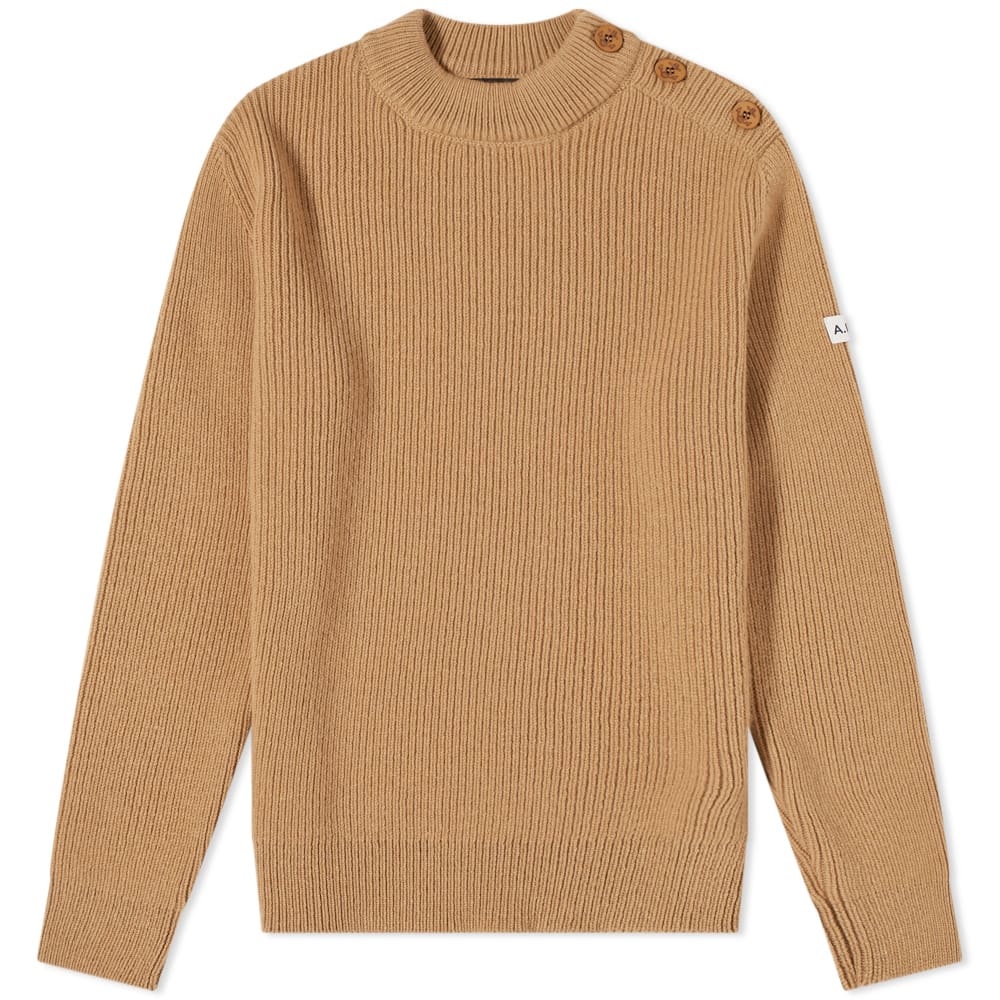 A.P.C. Alan Sleeve Logo Knit - 1