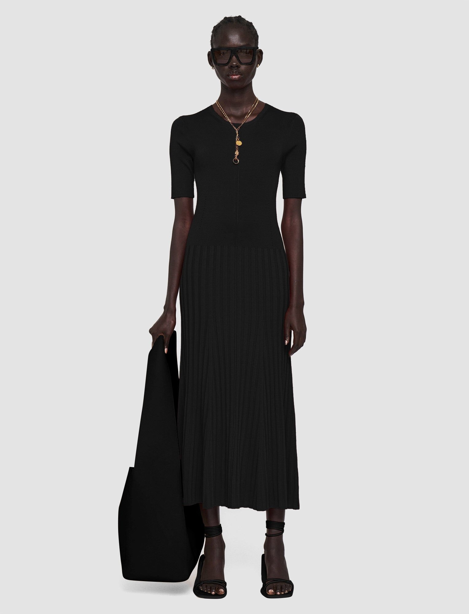 Satiny Rib Knitted Dress - 2