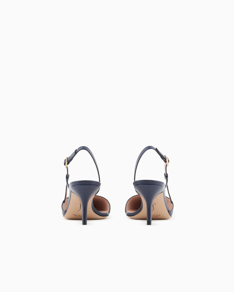 GIORGIO ARMANI Leather slingbacks outlook