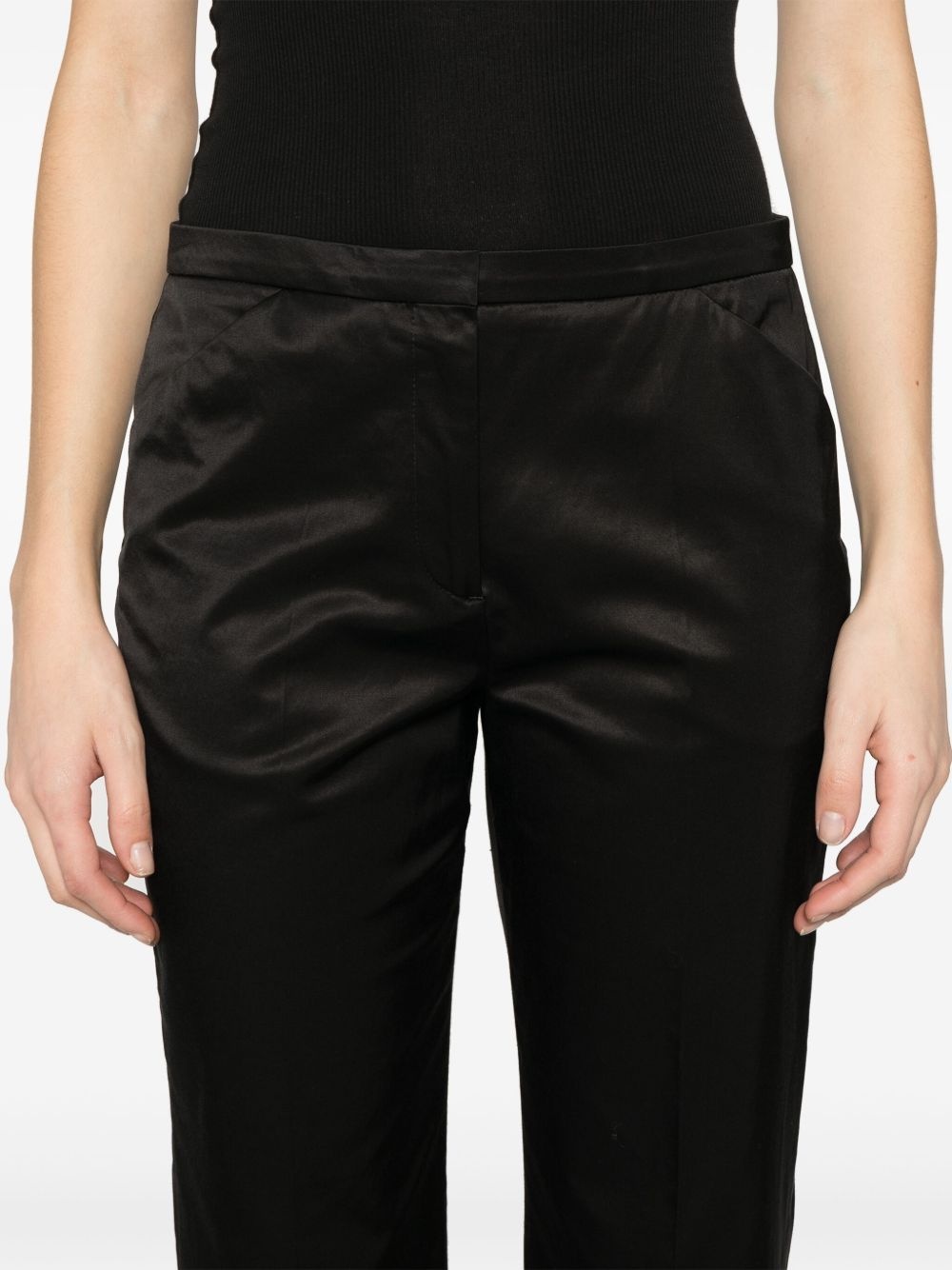 straight-leg cropped trousers - 5