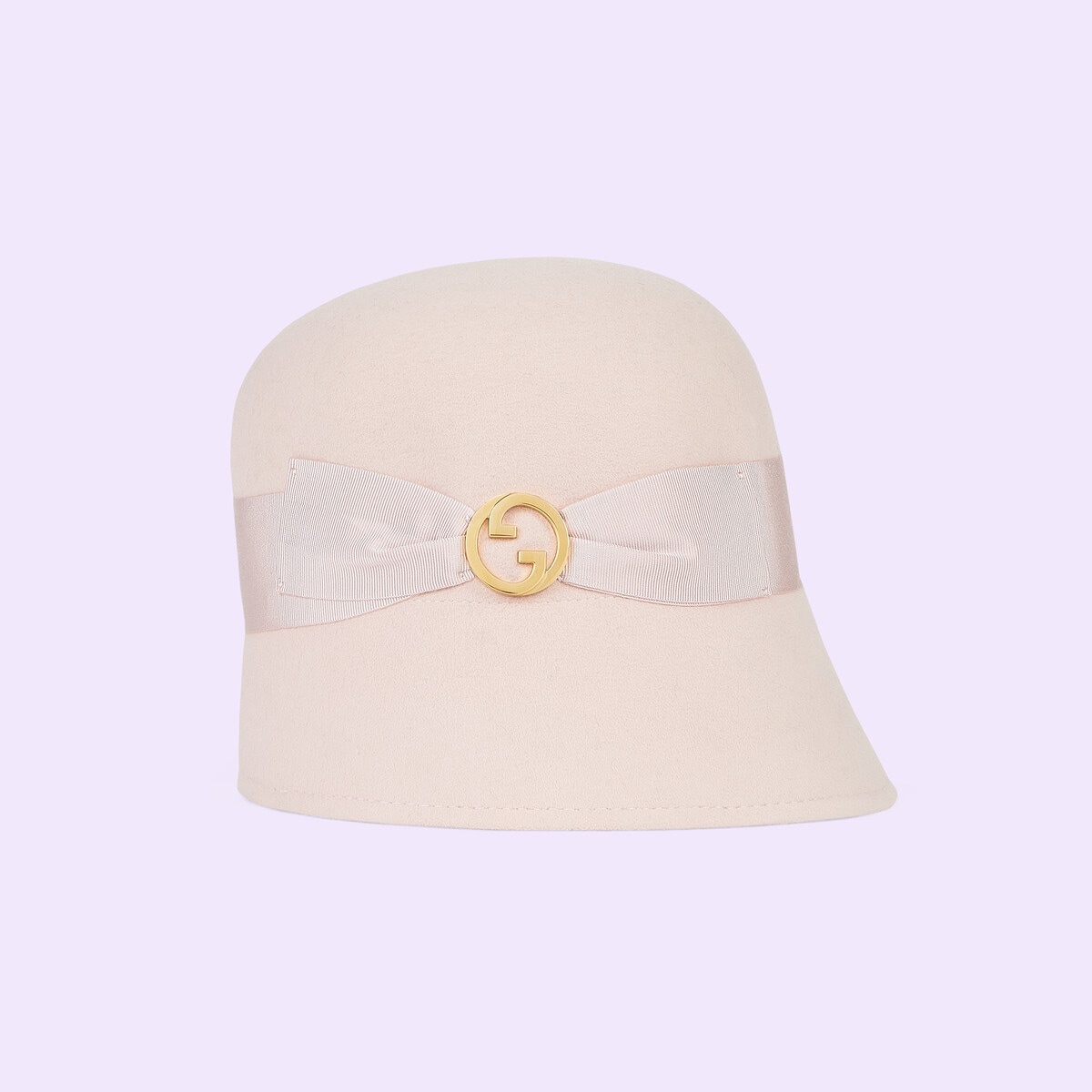 Felt bucket hat with Round Interlocking G - 3