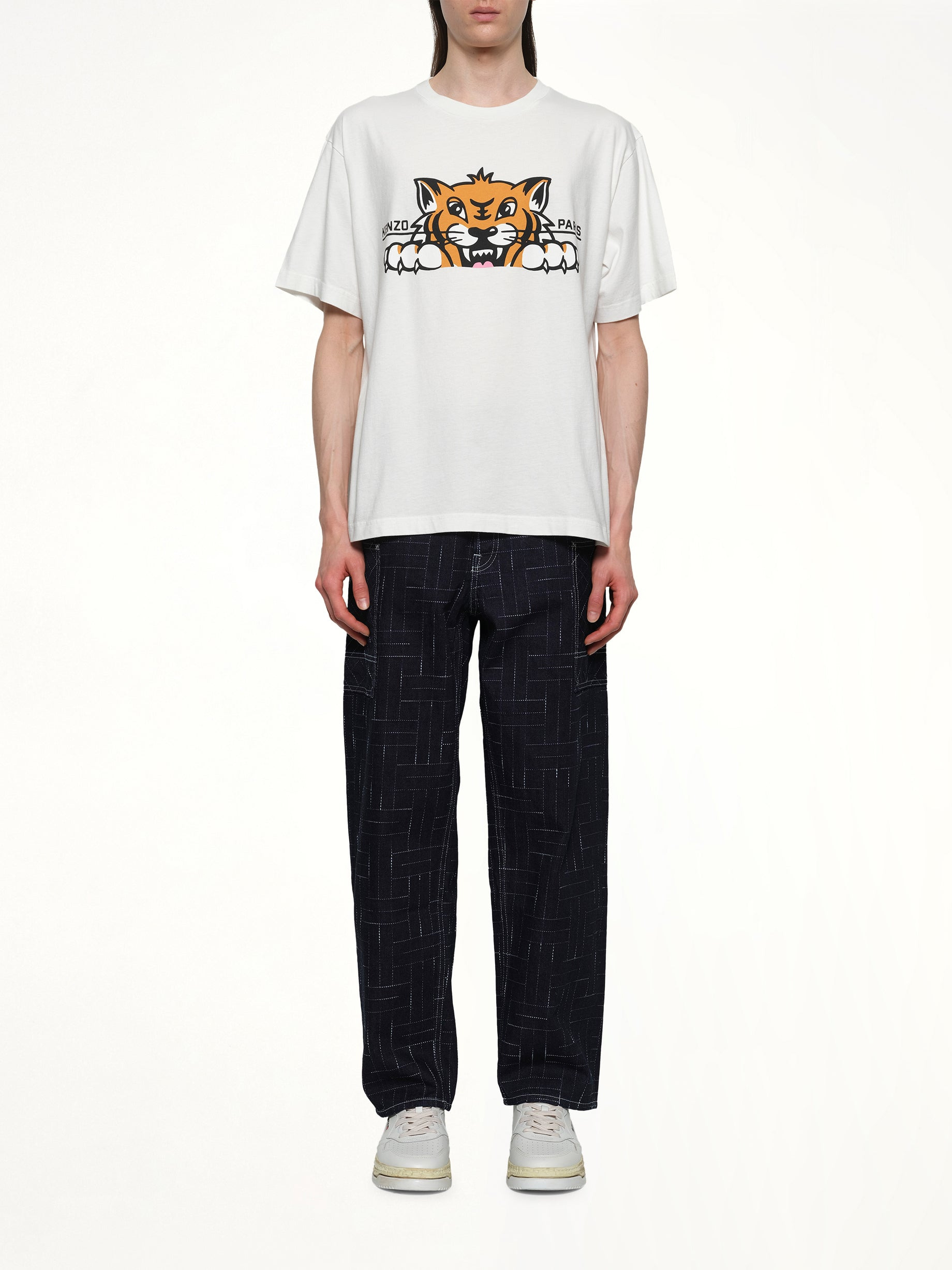 Kenzo Happy Tiger Oversize T-Shirt in Off White - 7