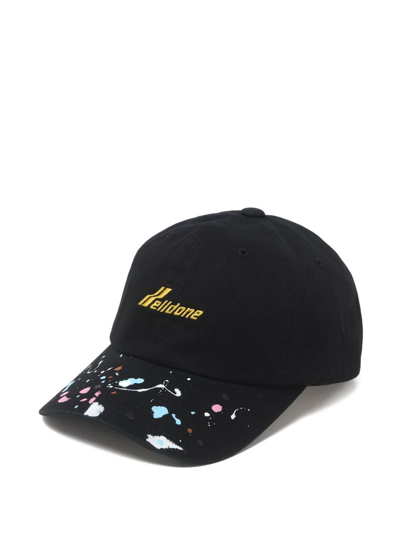 We11done paint-splatter baseball cap hat outlook