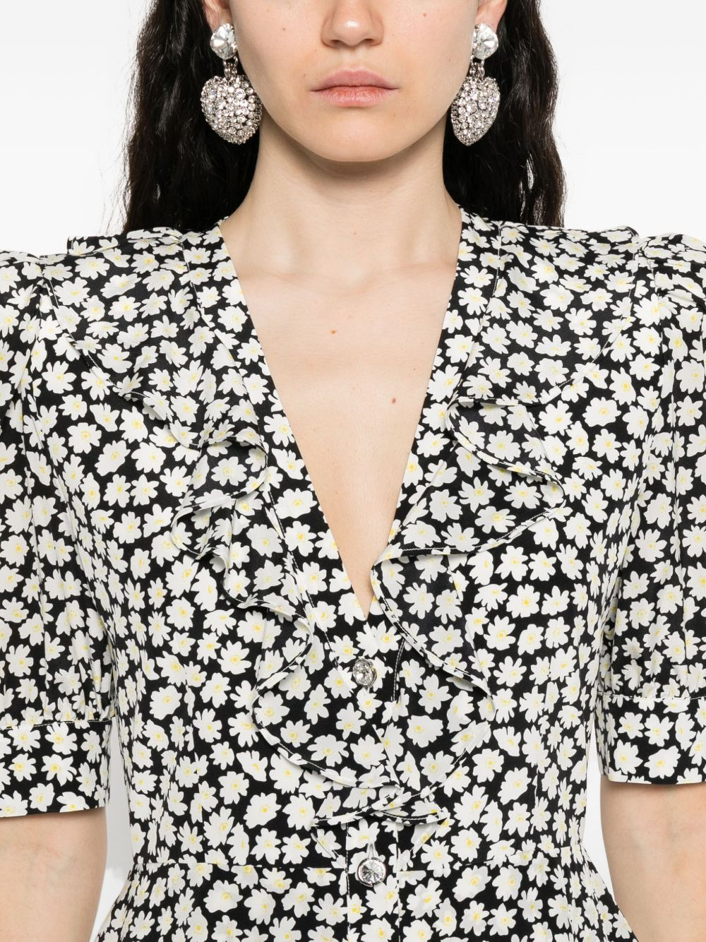 floral-print midi dress - 5