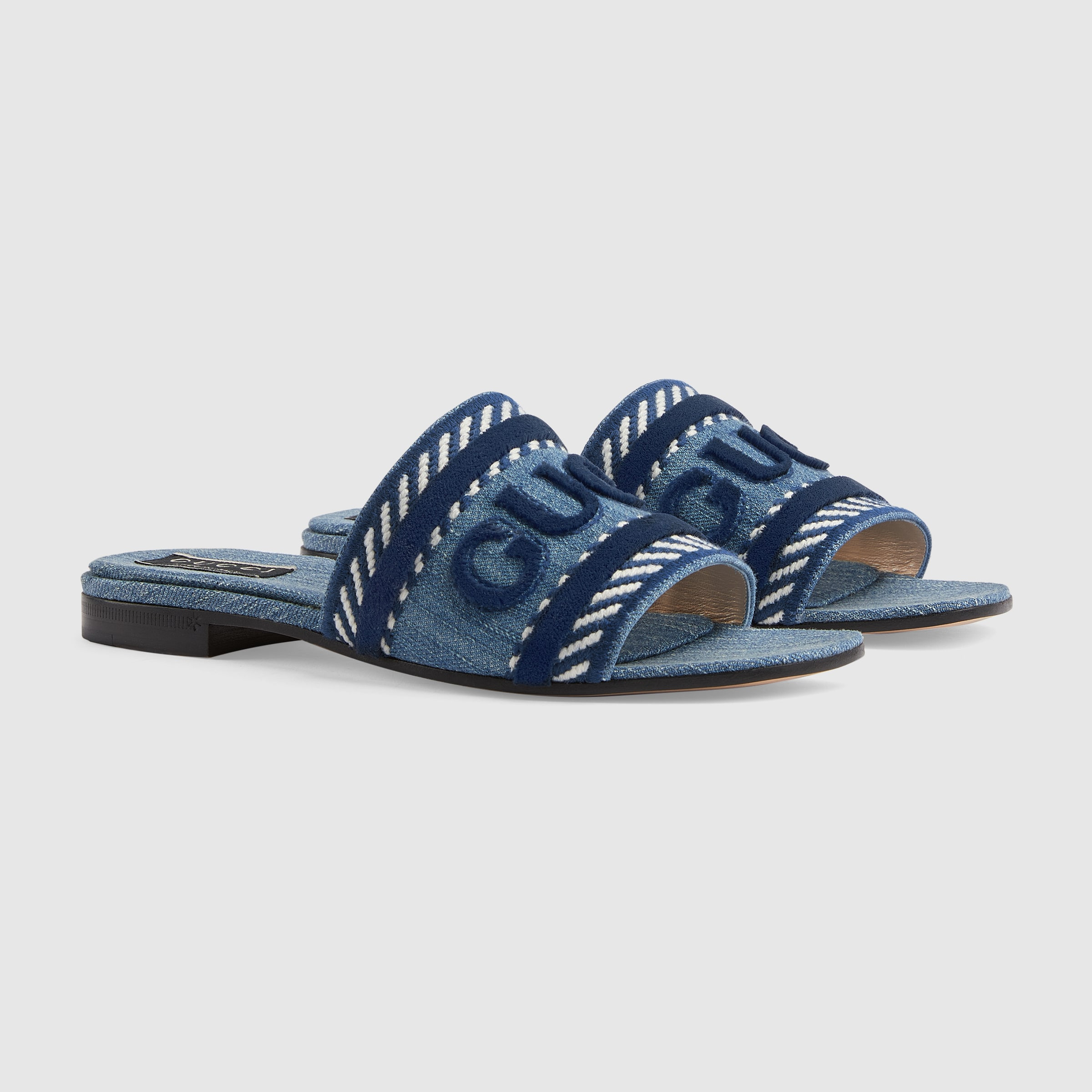 Women's slide sandal with Gucci script - 2