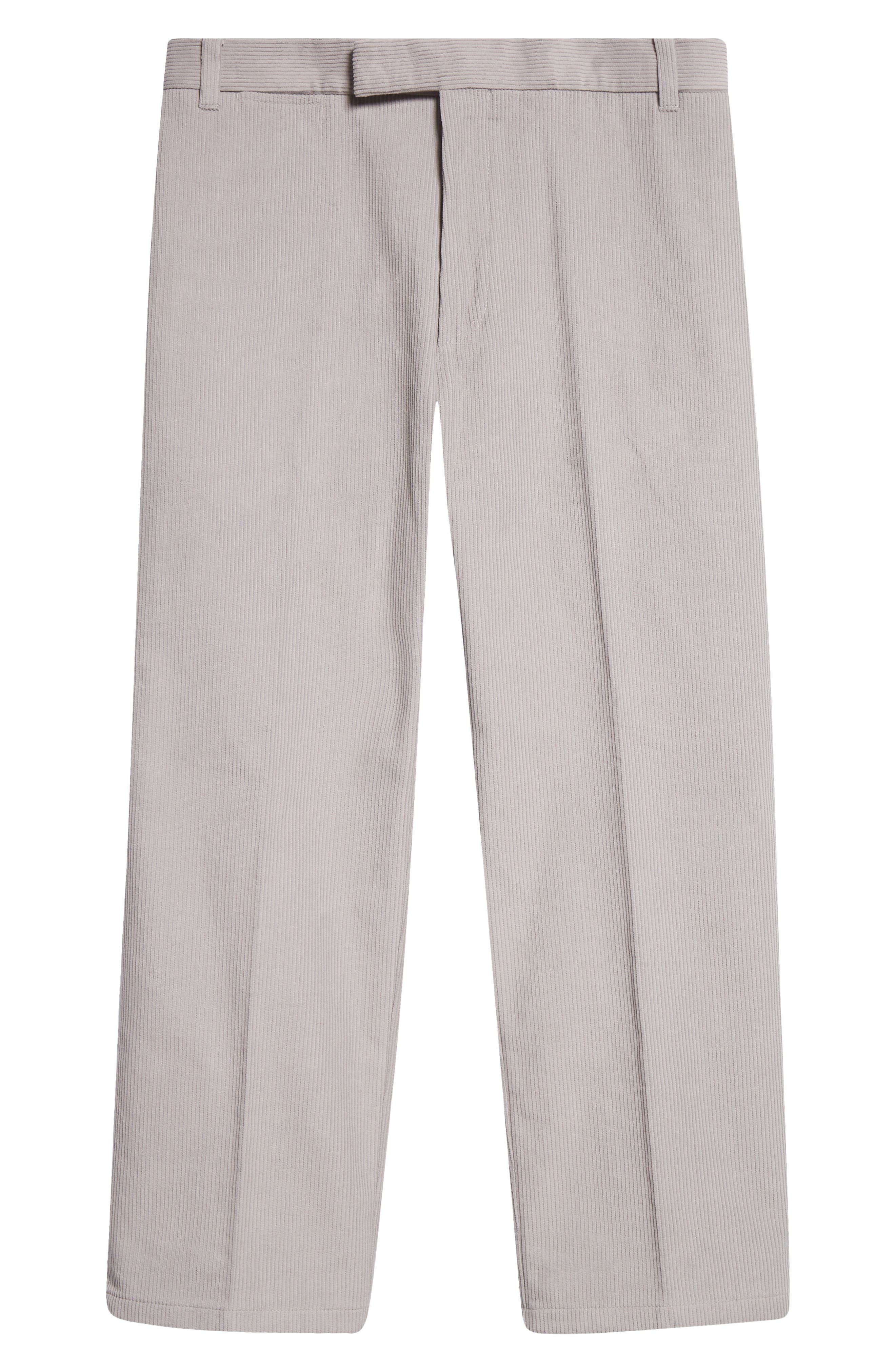 Thom Browne Unconstructed Straight Leg Cotton Corduroy Pants in Light Grey at Nordstrom - 6