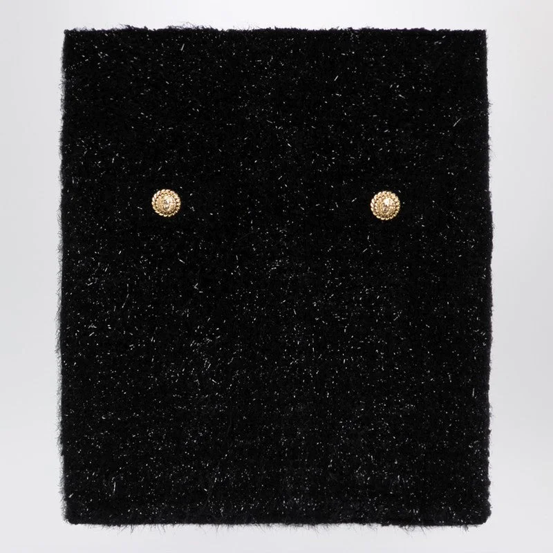 Balmain Black Tweed Miniskirt With Buttons Women - 1