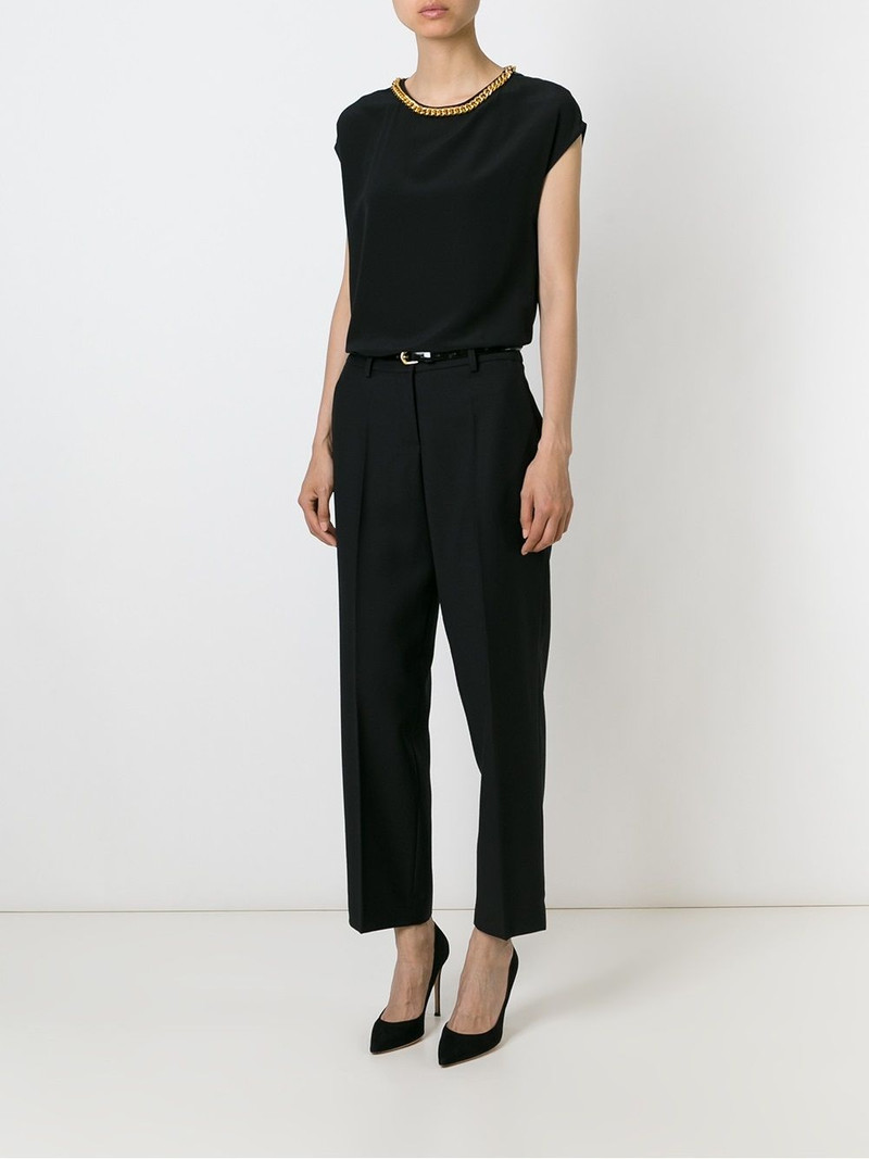 Moschino straight fit tailored trousers outlook