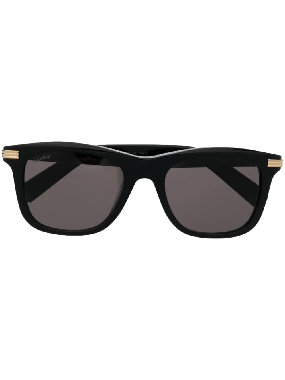 gold-detail square-frame sunglasses - 1