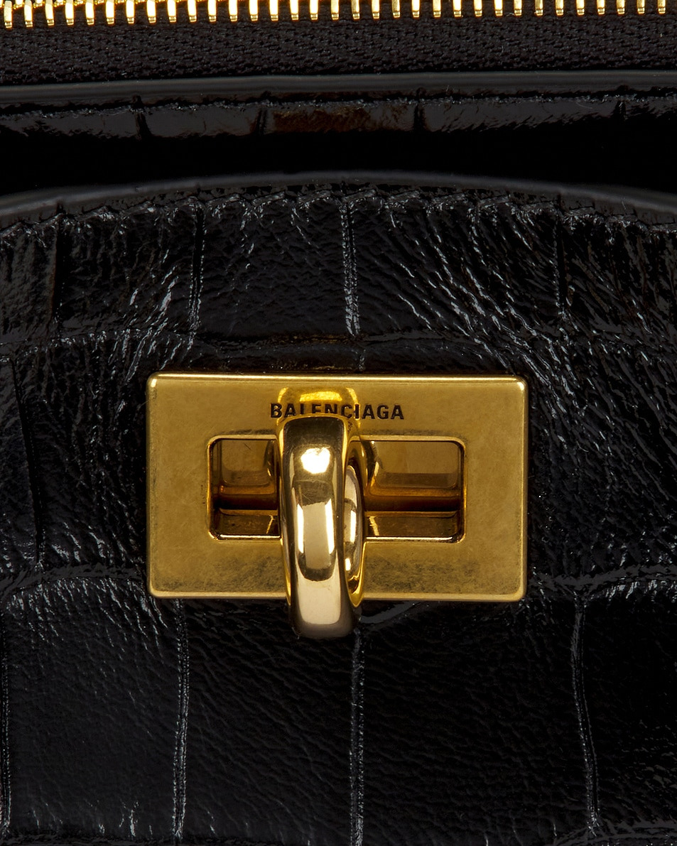 Rodeo Sling Embossed Croc Pochette Bag - 7
