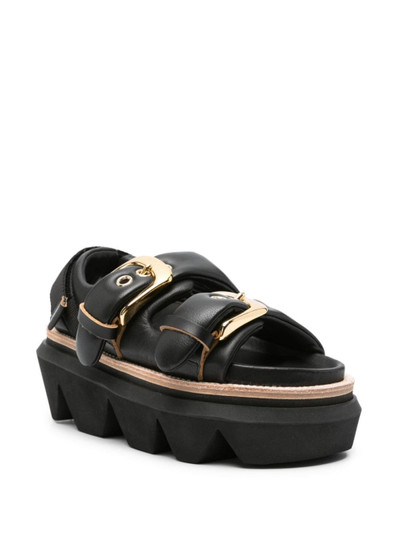 sacai padded leather sandals outlook