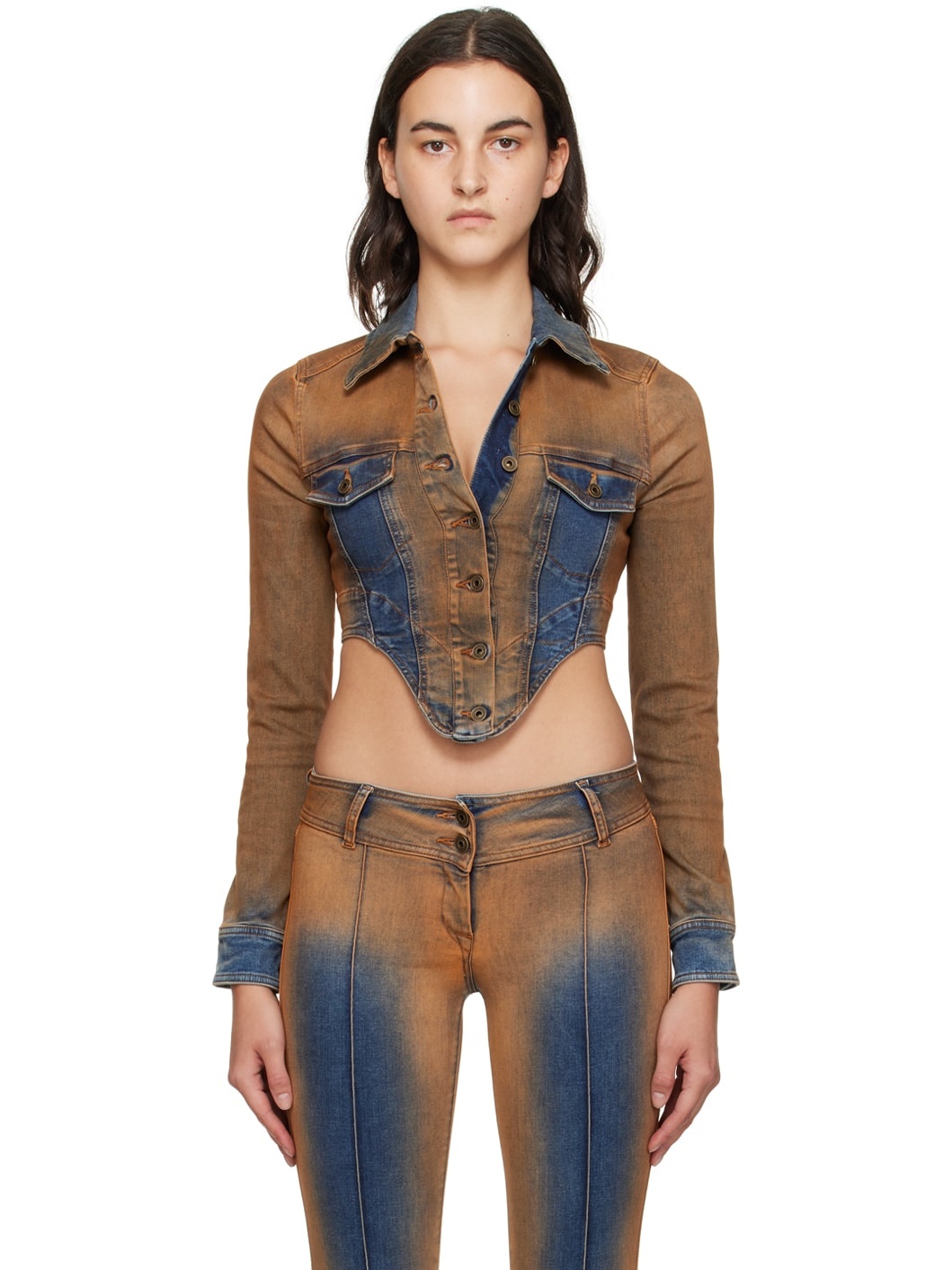 Brown Harley Denim Jacket - 1