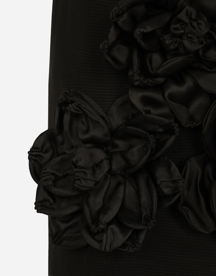 Short Ottoman skirt with floral appliqué - 7