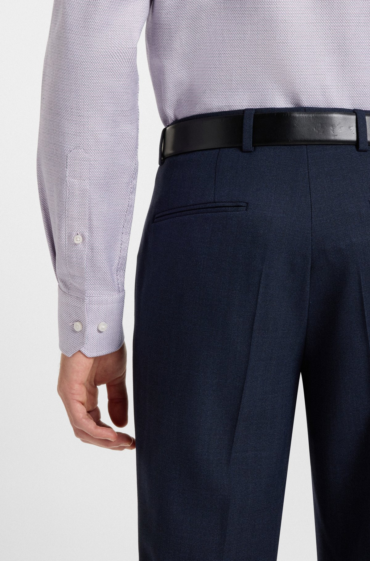 REGULAR-FIT SHIRT IN PRINTED COTTON TWILL - 6