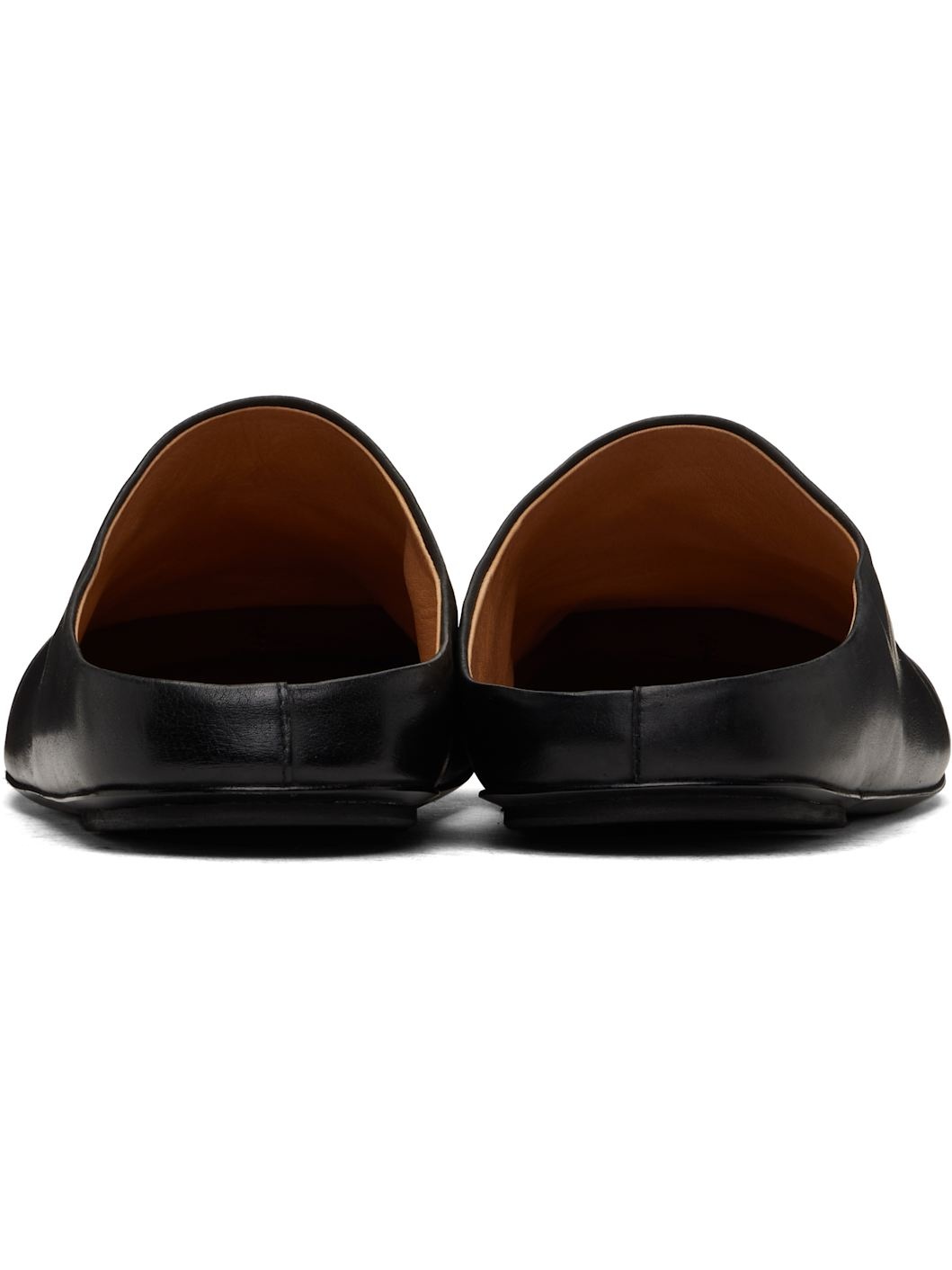 Black Passo Leather Slippers - 2