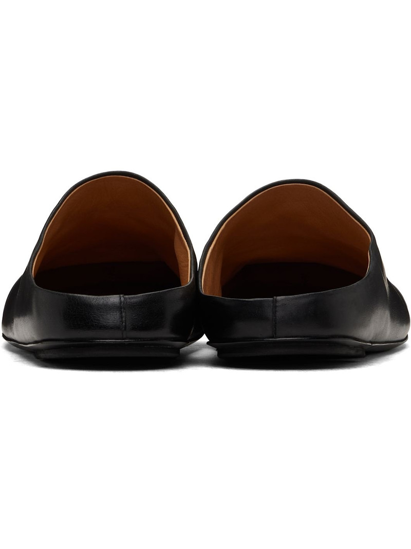 Black Passo Leather Slippers 2