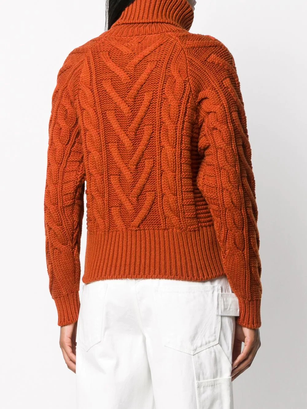 cable-knit rollneck jumper - 4