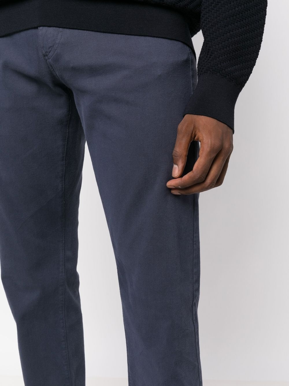 high-rise fitted chinos - 5