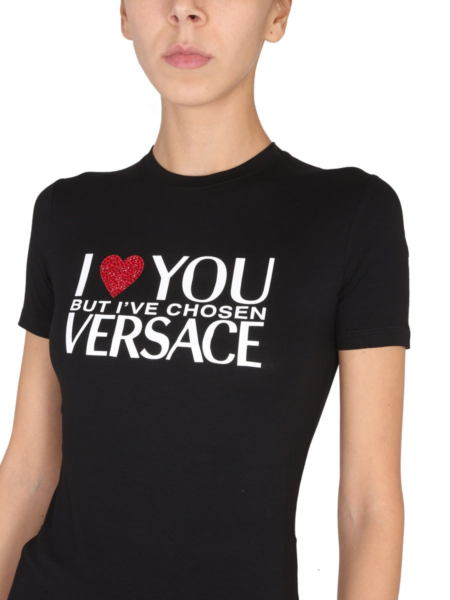 Versace Women T-Shirt "I ♡ You But..." - 4