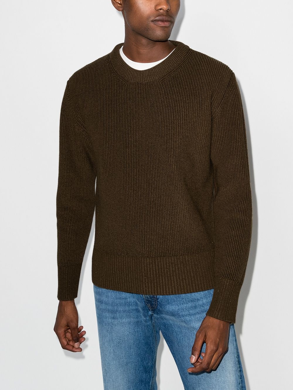 crew-neck knitted jumper - 2