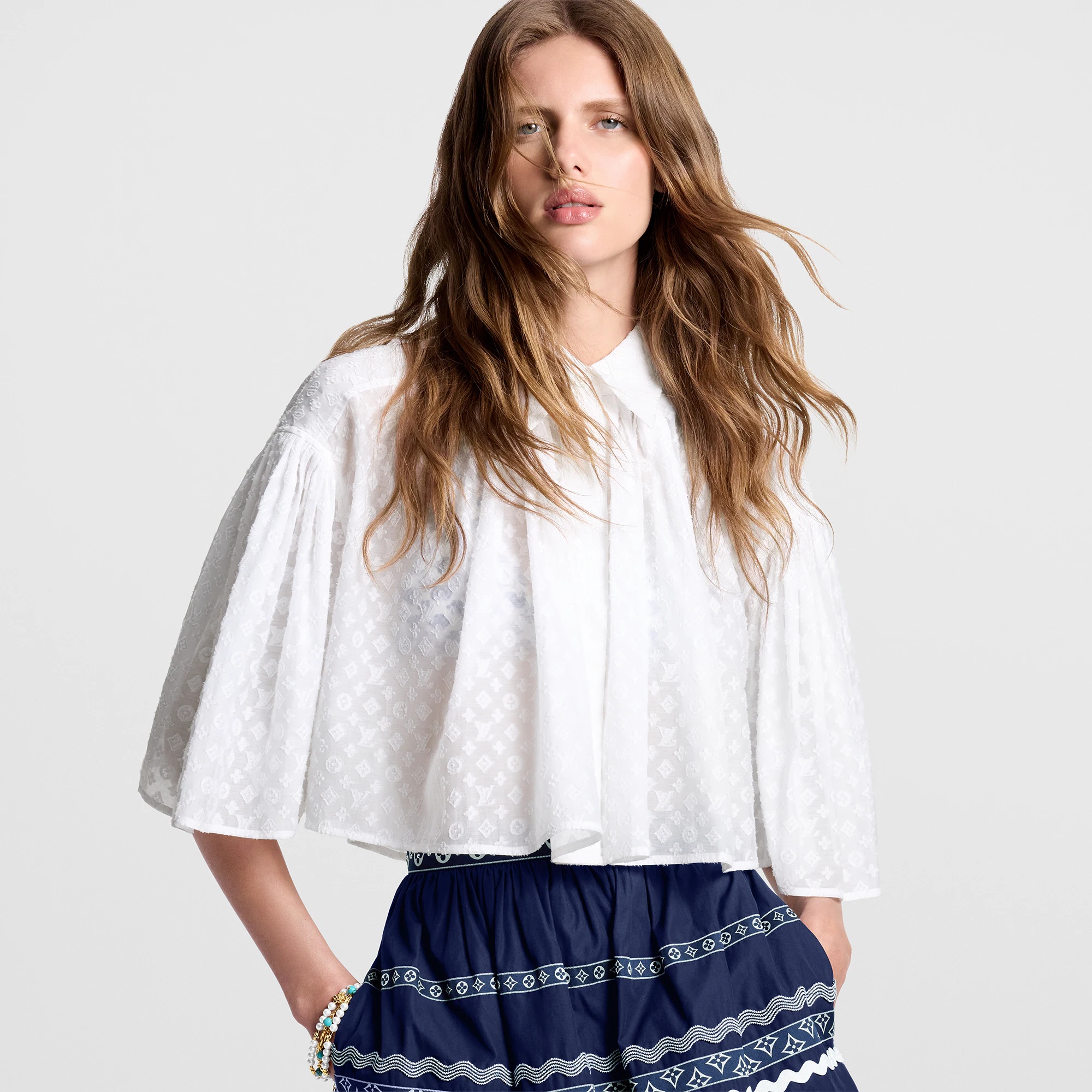 Monogram Fil Coupé Cape Blouse - 2