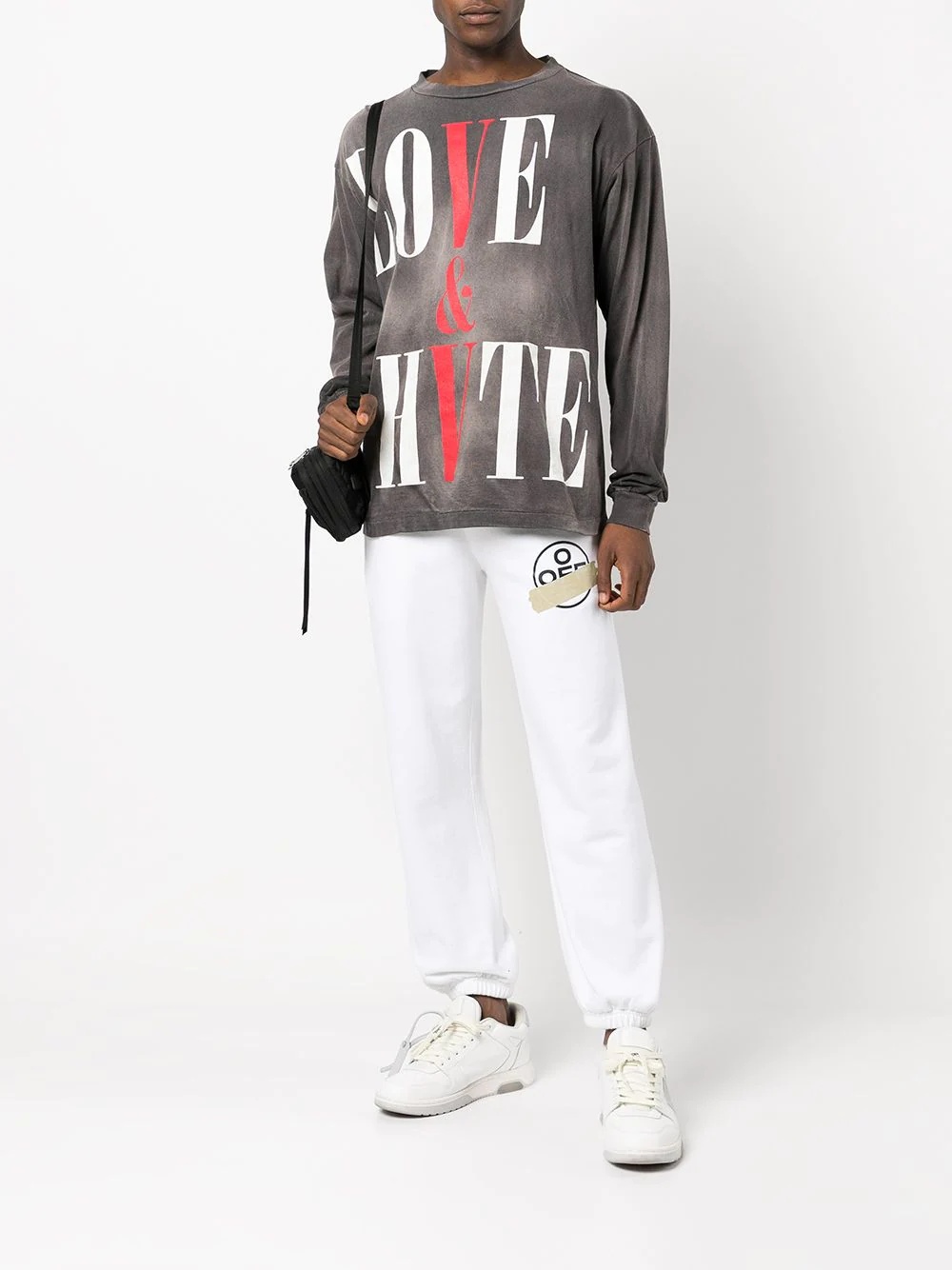 slogan-print long-sleeved T-shirt - 2