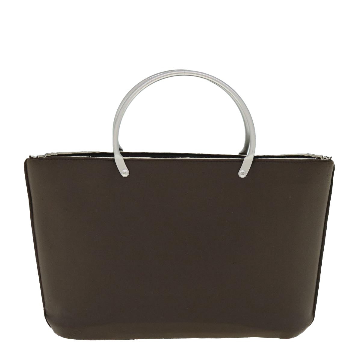 CHANEL Hand Bag Nylon Brown CC - 2