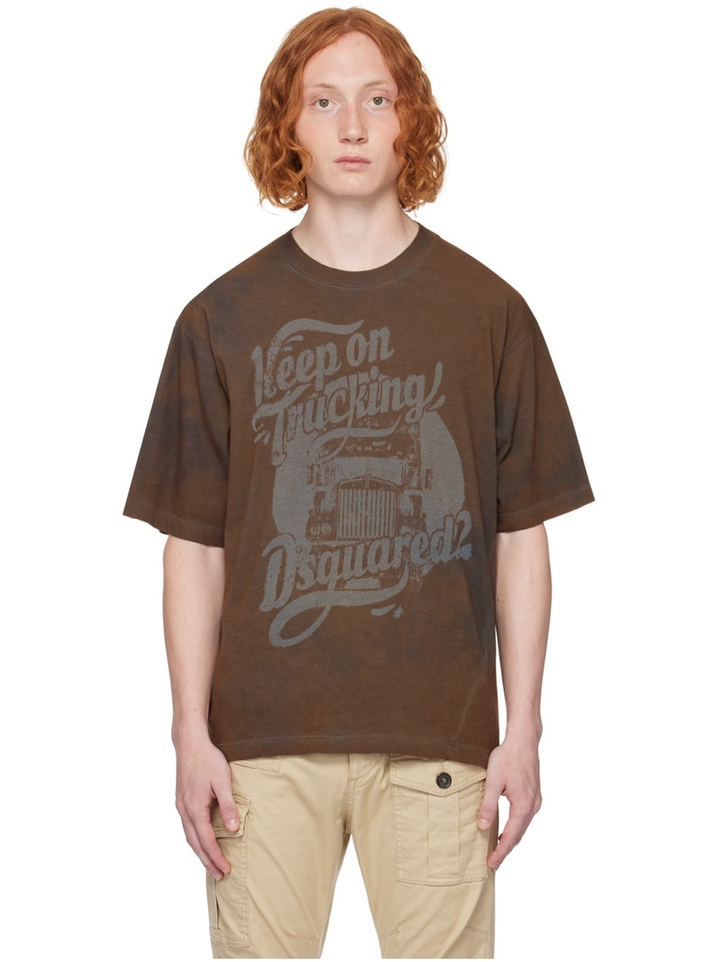 Brown 'Keep on Trucking' T-Shirt 1