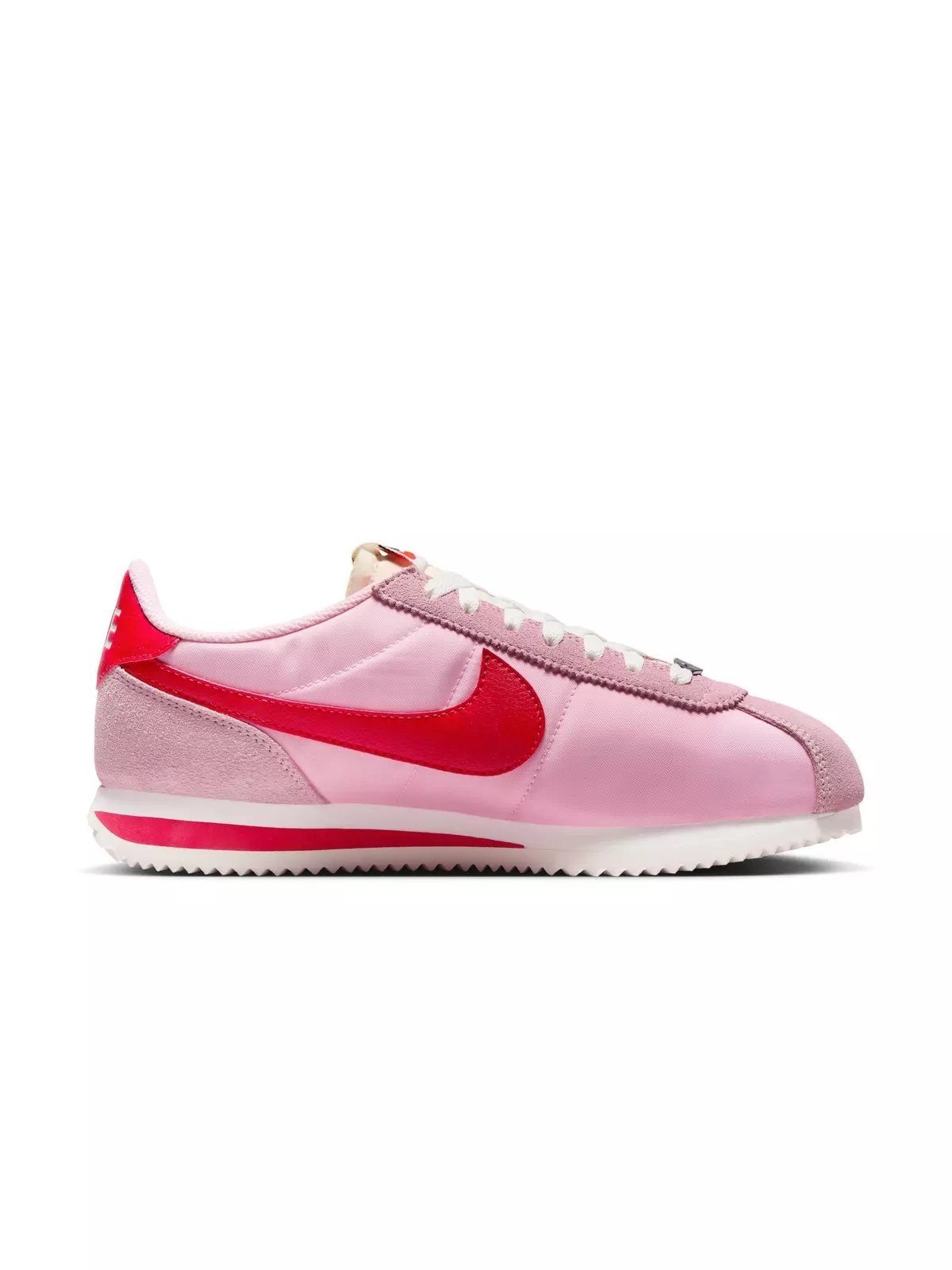 Cortez Textile "Med Soft Pink/Fire Red/Sail/Team Orange" Women's Shoe - 2